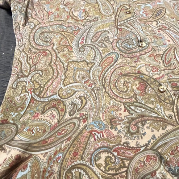 Anna And Frank Multicolor Paisley Women's Silk Button Down Shirt - Picture 2 of 8